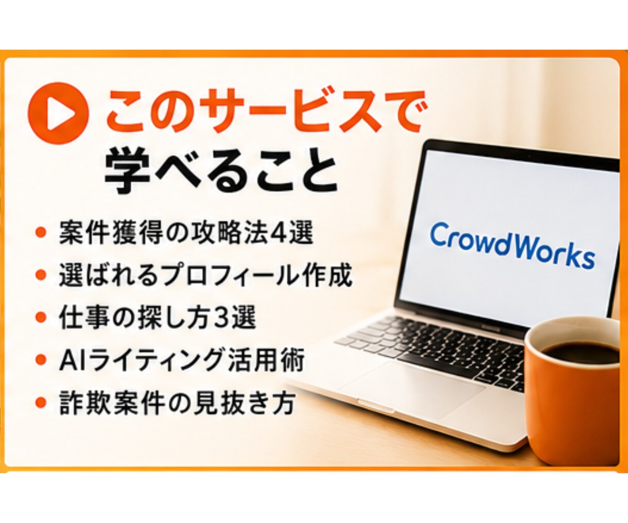 AI×ライター、クラウドワークス副業相談します 初心者でも安心！詐欺案件を見極めて、クラウドワークスを攻略 イメージ4