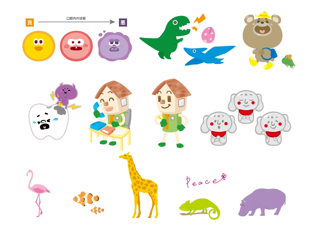 非萌え系のシンプルかわいいイラスト描きます 起業、新サービスのキャラクターや動画、本、メニュー挿絵にも！ イメージ5