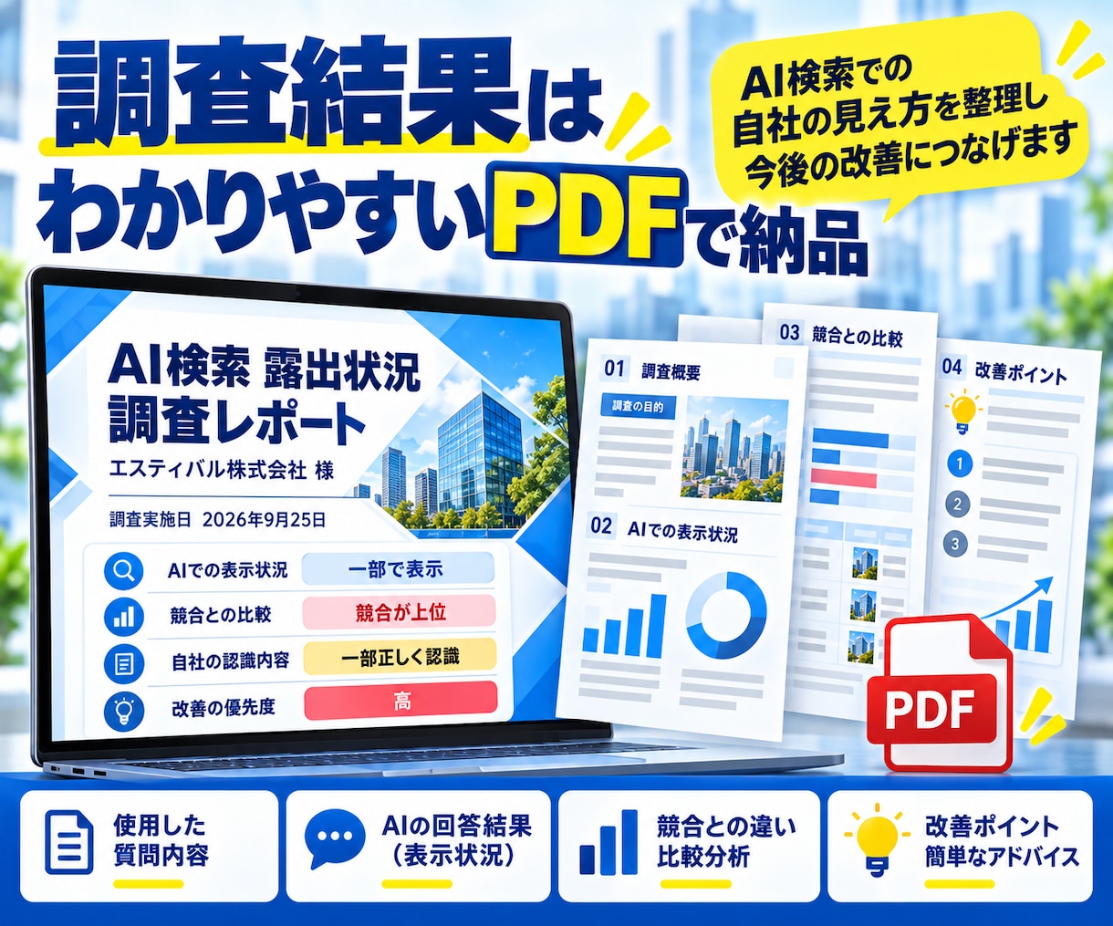 ChatGPT・AI検索での会社の見え方診断します AIにあなたの会社がどう認識されているか調査 イメージ4