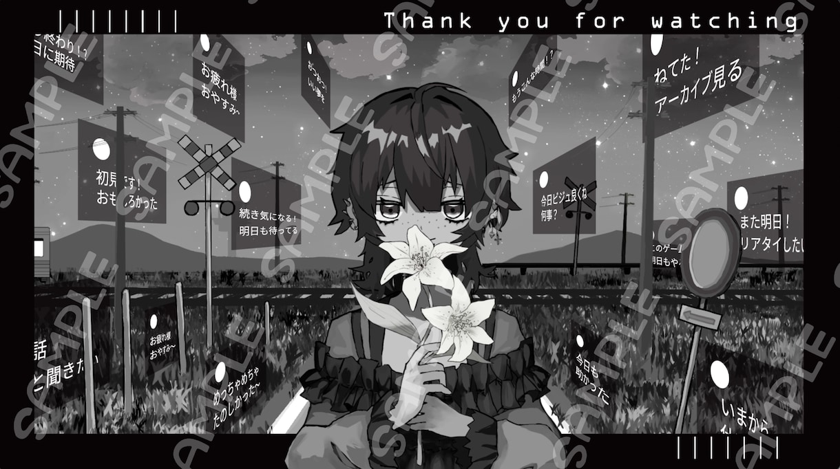 VTuber向けOP・ED・待機画面を制作します 描き下ろしイラストからアニメーションまで一括制作！ イメージ2