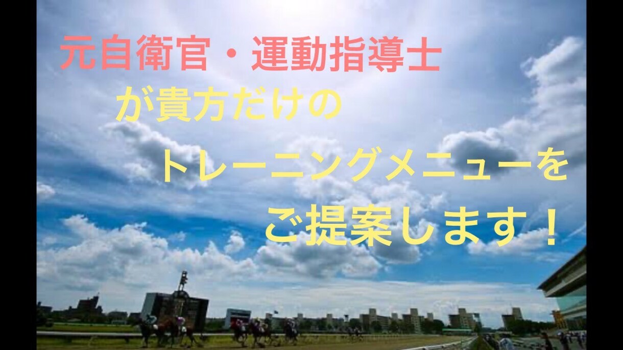 あなただけのトレーニングメニューをご提案します 元自衛官・運動指導士が貴方だけのトレーニングをご提案します！ イメージ1