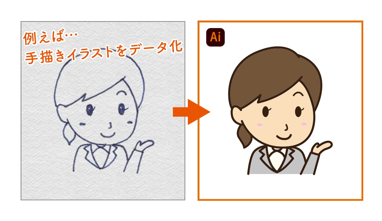 手描き・画像のイラストやロゴなどをデータ化します ai/ベクターデータ作成でお困りの方は、ぜひご相談ください！ イメージ4