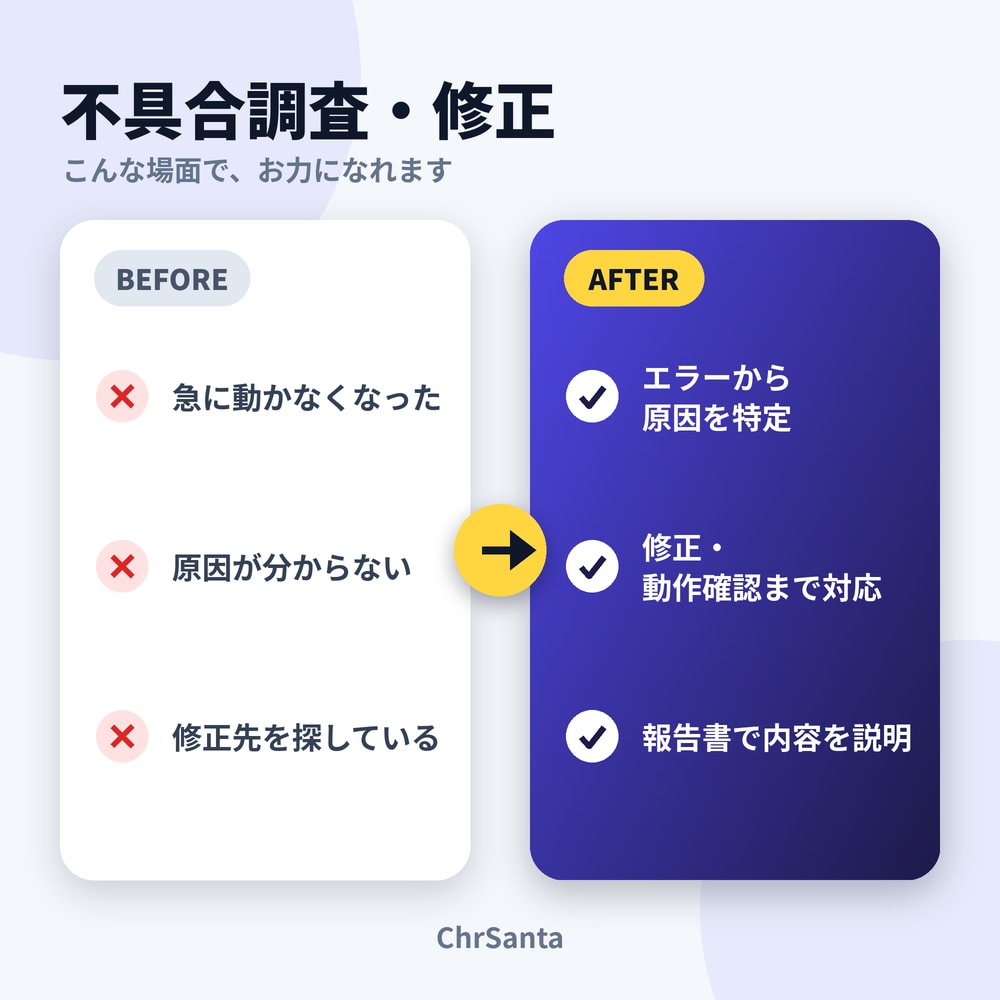 既存プログラムの不具合を調査・修正します JavaScript・Java・PHPの不具合に対応 イメージ2