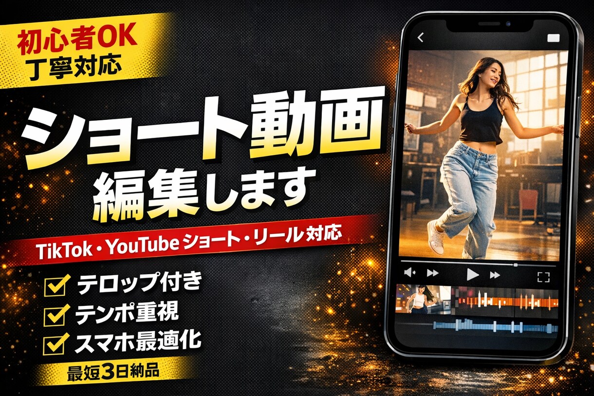 ショート動画編集 します ショート動画編集 TikTok・YouTube・リール対応 イメージ1