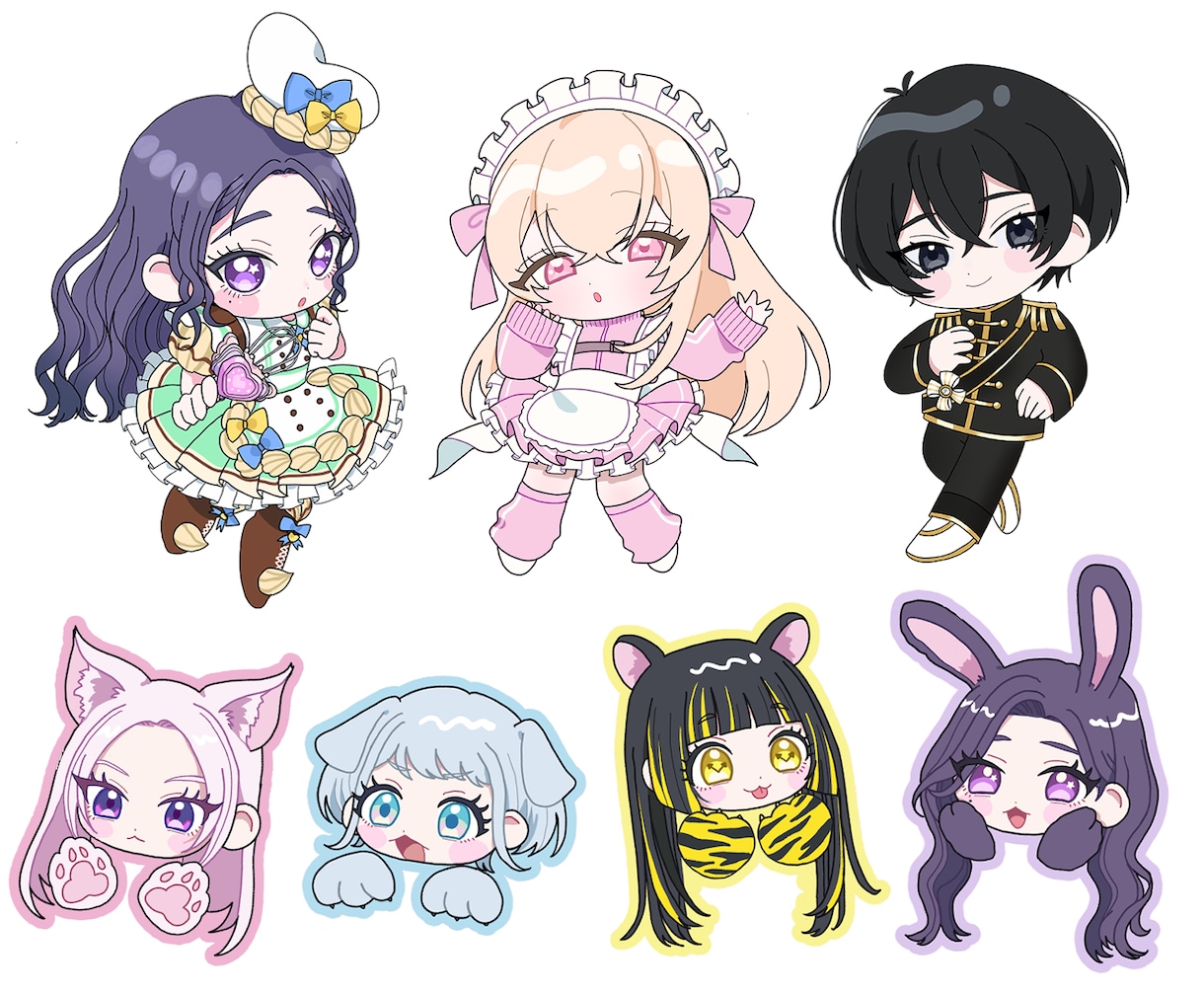 SD⭐︎ミニキャライラストお描きします もちもちでかわいいイラストを描きます♪ イメージ2