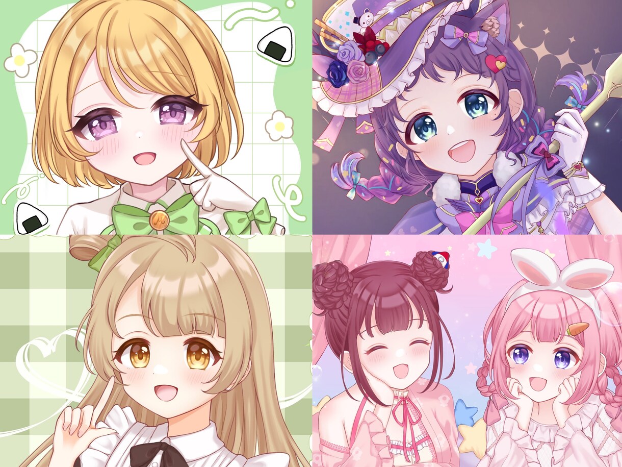 商用込み◎キラキラかわいい1枚絵をお描きします 記念日や歌みたイラストなど、活動者さんにおすすめ！ イメージ1