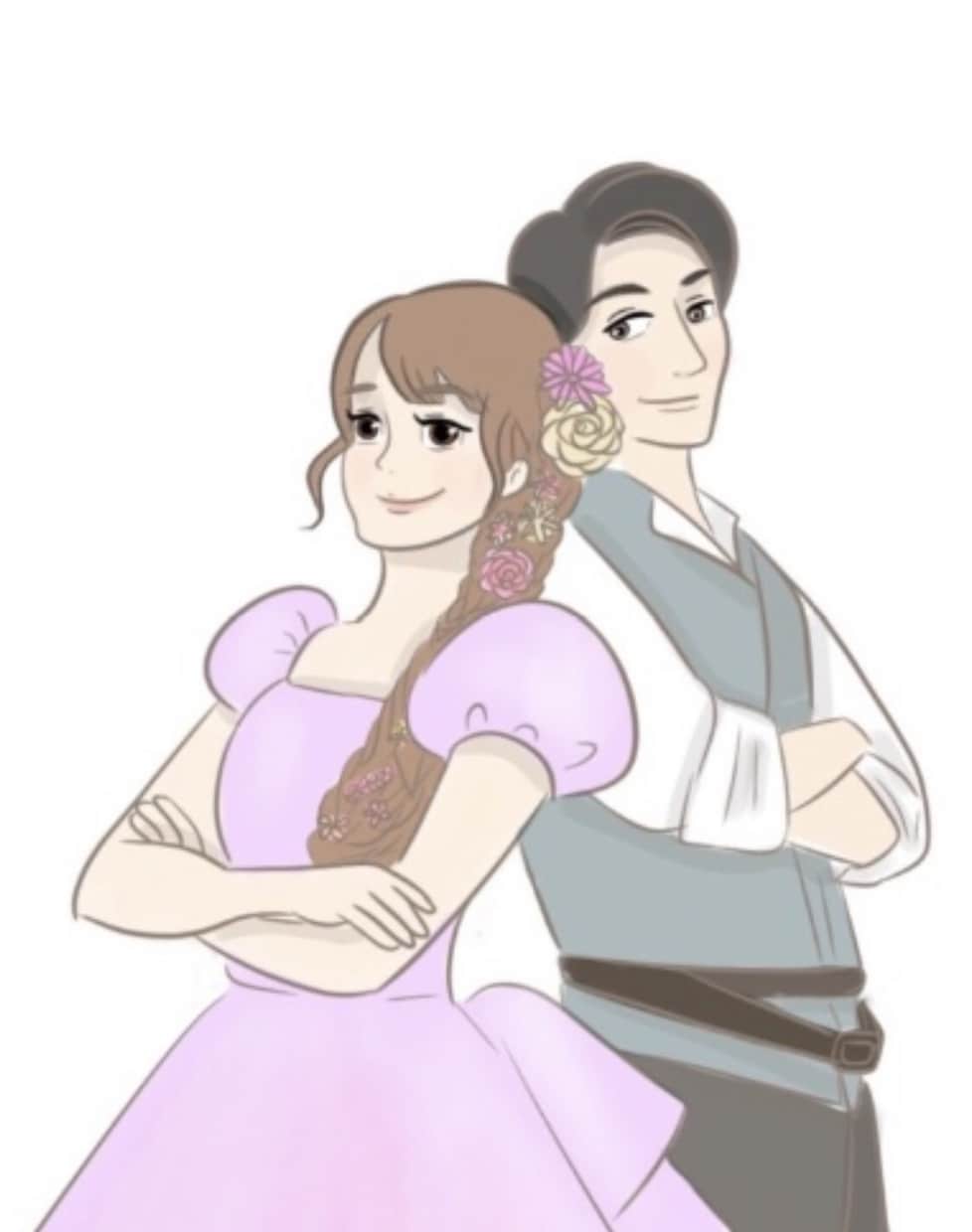 プリンセス風ウェルカムボード描きます ウェディング｜ウェルカムボード｜プリンセス風｜結婚式｜招待状 イメージ1