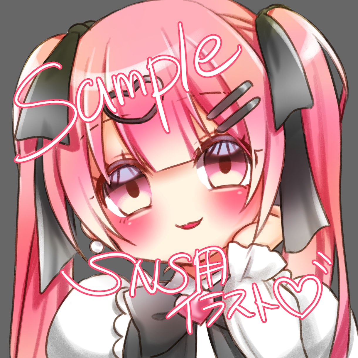 推し色！かわいいSNSアイコン描きます ギフトにも♪イメージカラーを全面に！ イメージ2