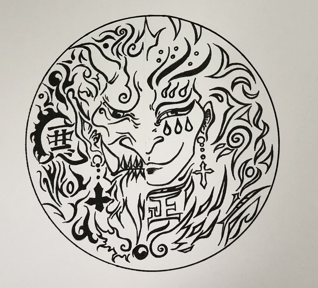 SNSなどのアイコンに適しています 丸型の中にイラストや似顔絵など描きます。 イメージ1