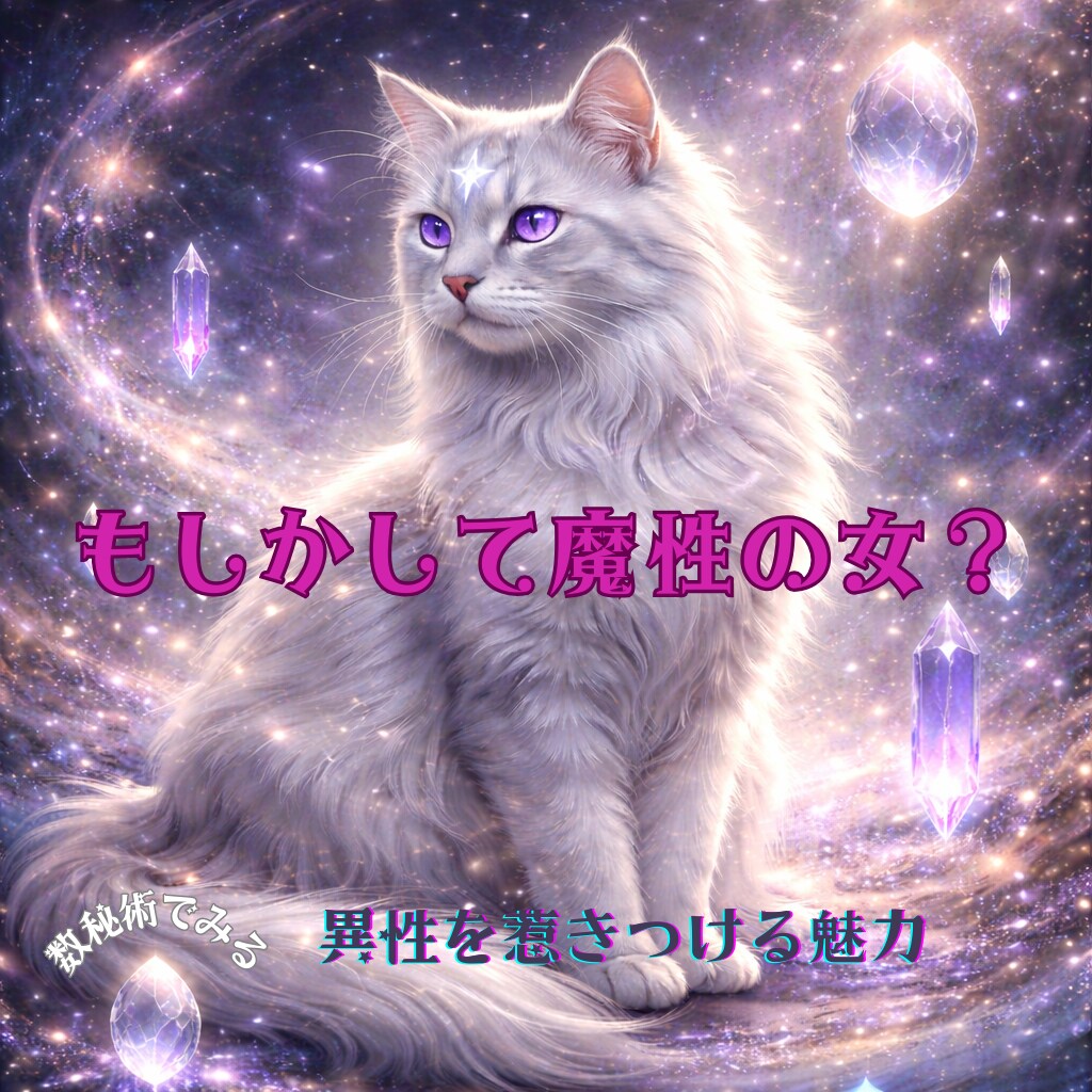 なぜか異性が寄ってくる!♡あなたの魅力をみます 数秘術でみる｜無自覚に人を惹きつけるあなたの魔性性と本質 イメージ1