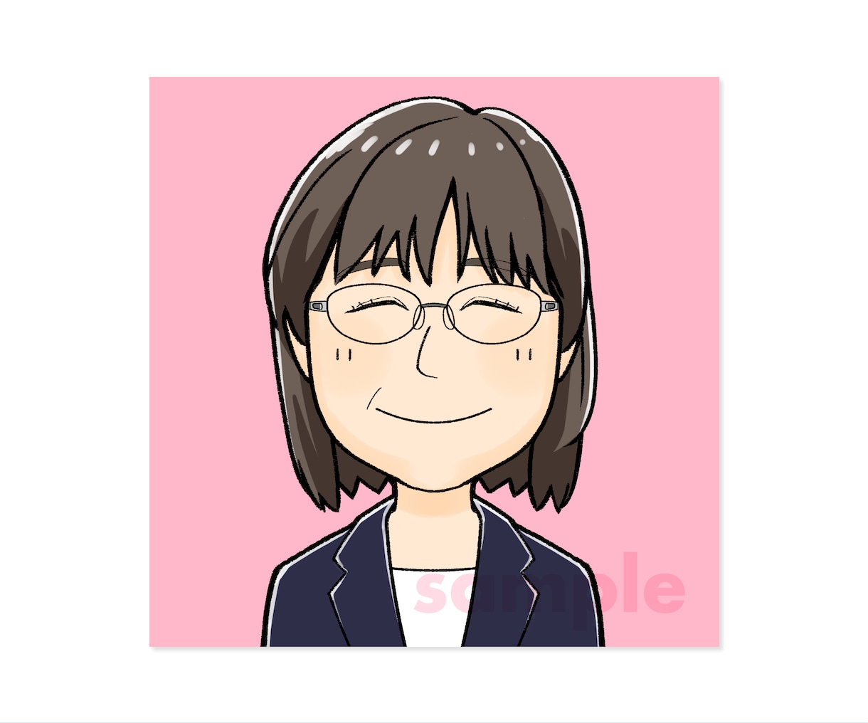 シンプルすぎず可愛い♪優しい好印象似顔絵描きます デフォルメ☆SNSやブログのアイコンお名刺に◎プレゼントにも イメージ5