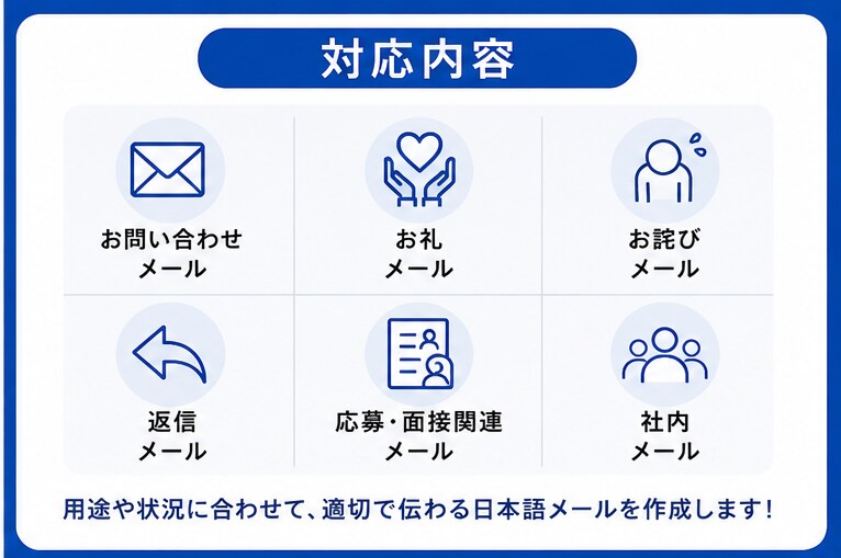 日本語ビジネスメールを作成・添削します 丁寧で自然なビジネス文章に仕上げます イメージ2