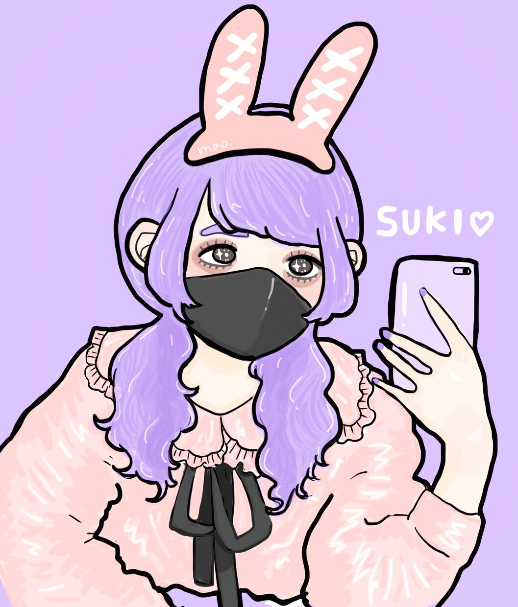 厚塗りでお洒落な雰囲気の似顔絵描きます おしゃれで可愛い似顔絵、イラスト。アイコンやサムネにどうぞ。 イメージ5