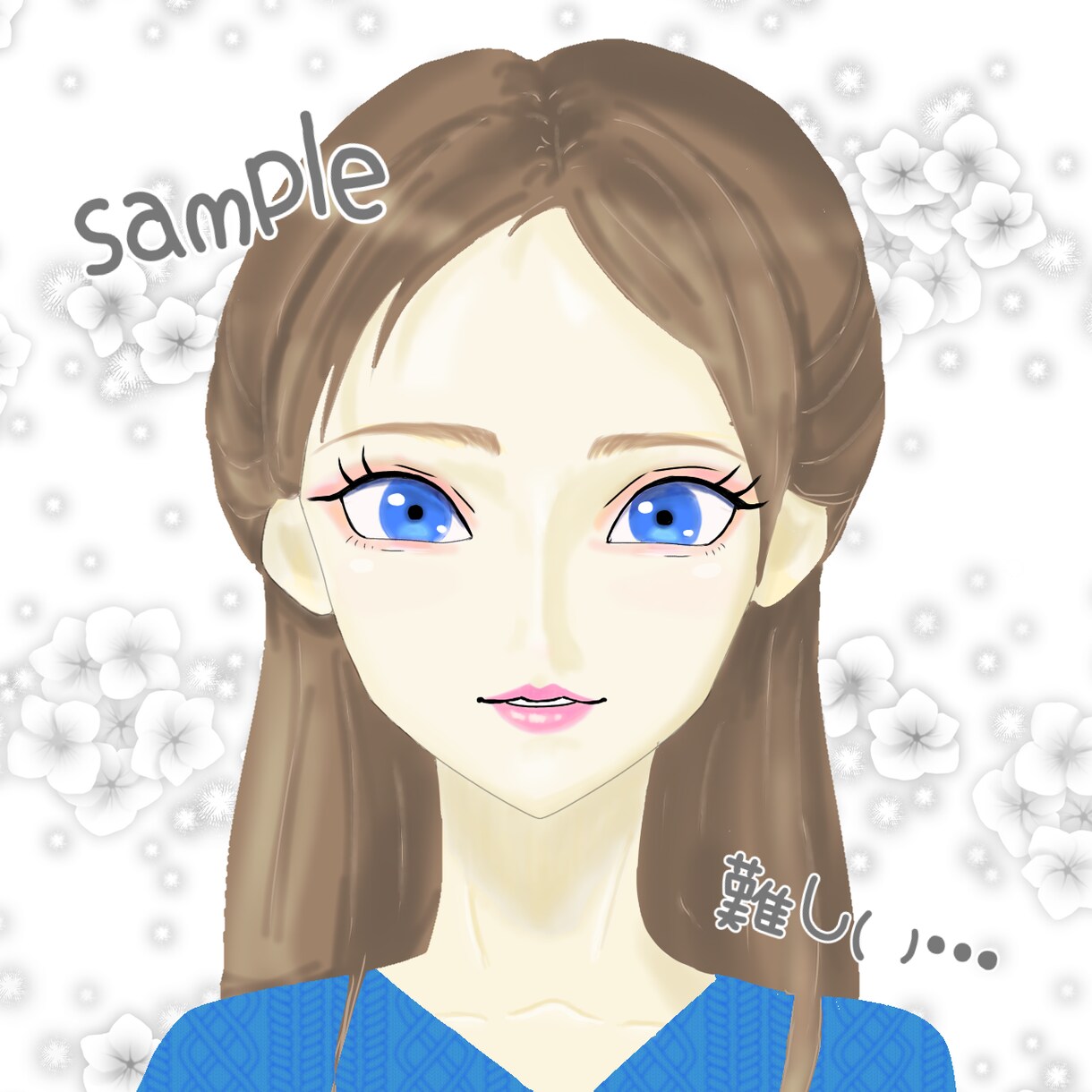 お顔、肩より上のアングルで描きます 一生懸命描いて、良いものをお届けできるよう頑張ります！ イメージ1