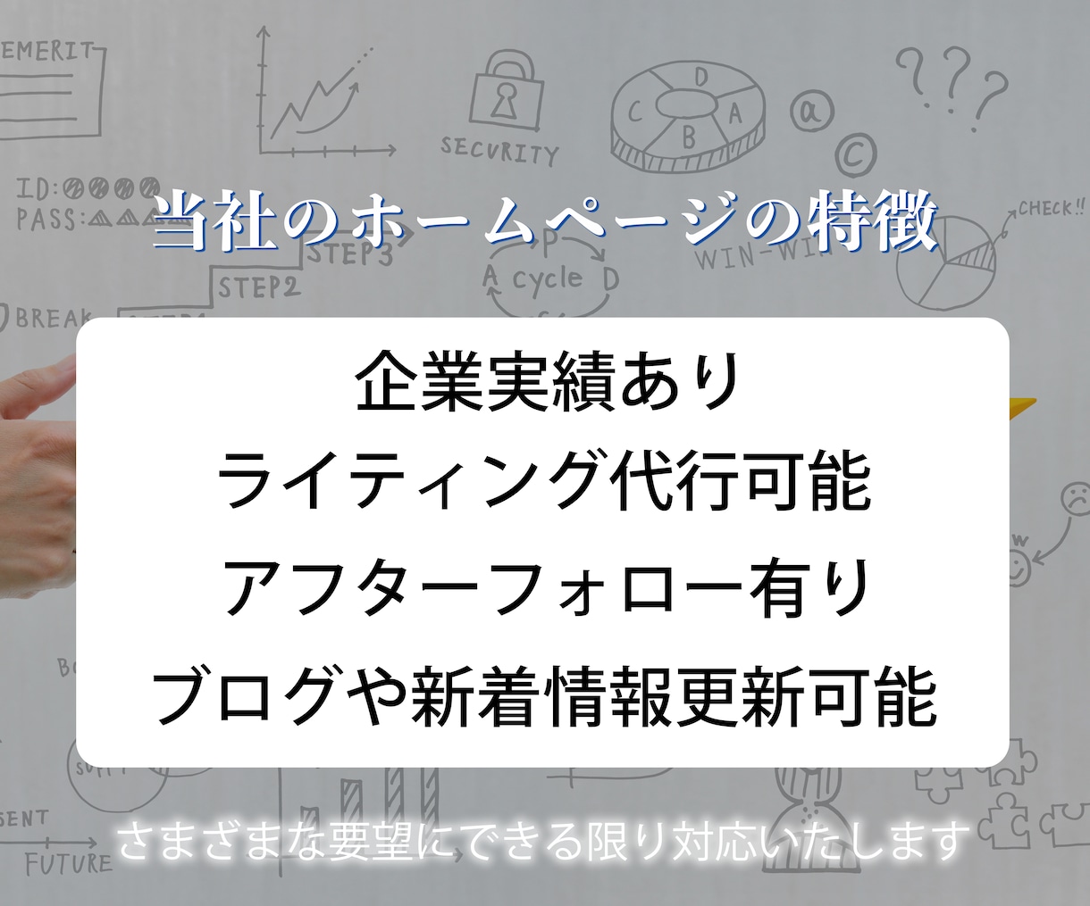 プロのマーケターが制作するwebサイト作ります webサイトはデザインではなく結果が全て イメージ2