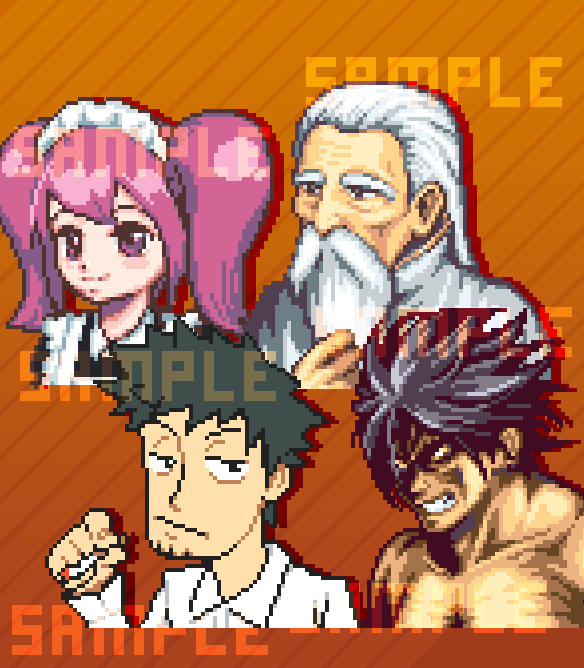 ドット絵で顔グラフィック制作します アイコンやゲームのグラフィックに イメージ3