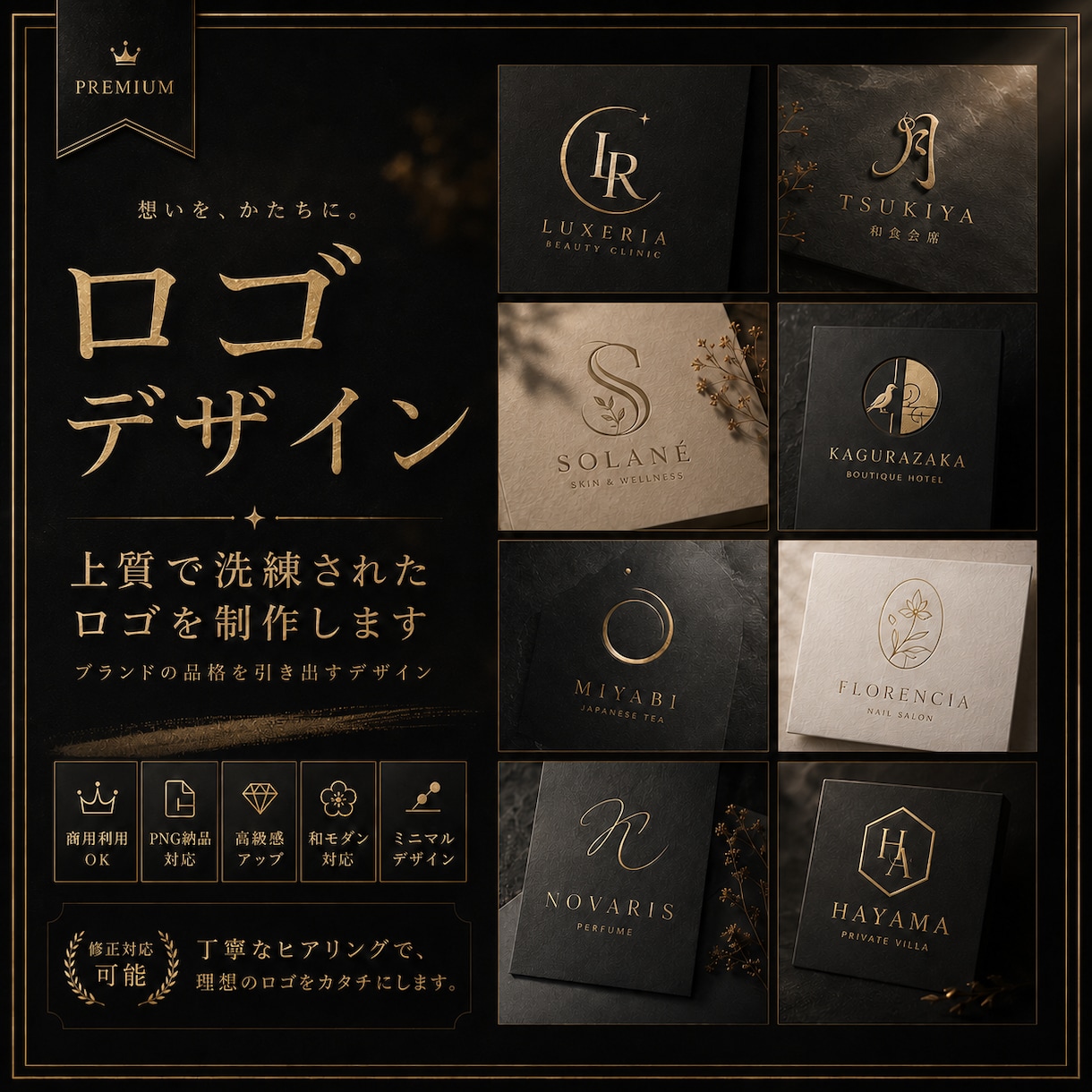 ブランドの品格を引き出すロゴを制作します 店舗・ブランドの世界観を丁寧に表現 イメージ1
