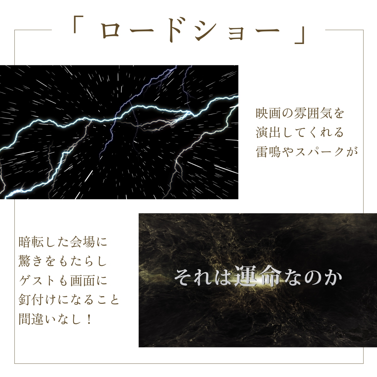 オープニング・ロードショーはゲストを鷲掴みにします 22000組のムービー制作の実績で高クオリティ・低コスト イメージ3