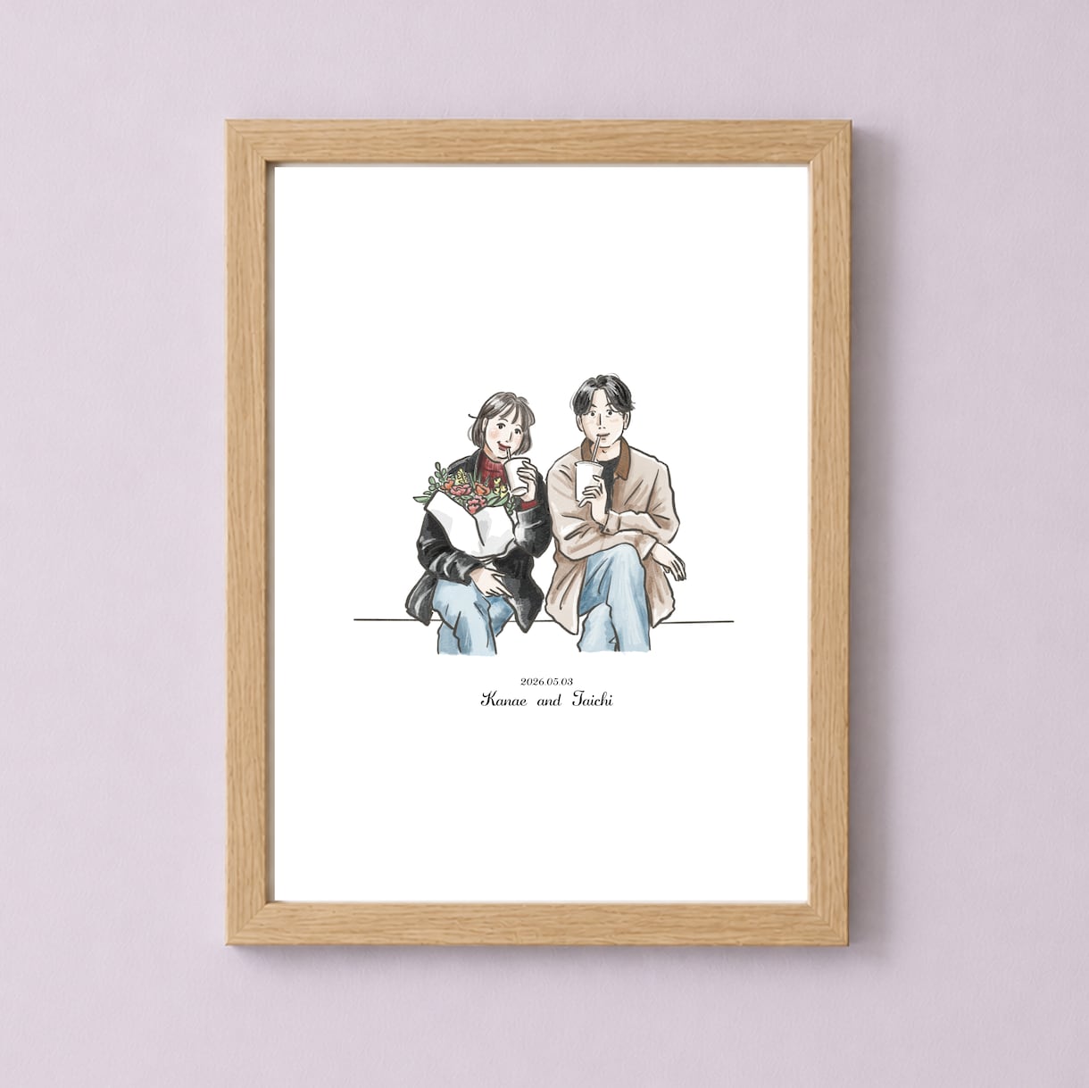 ほっこりと優しい水彩風似顔絵作成します 誕生日・還暦・古希・記念日などにイラストを送りませんか イメージ5