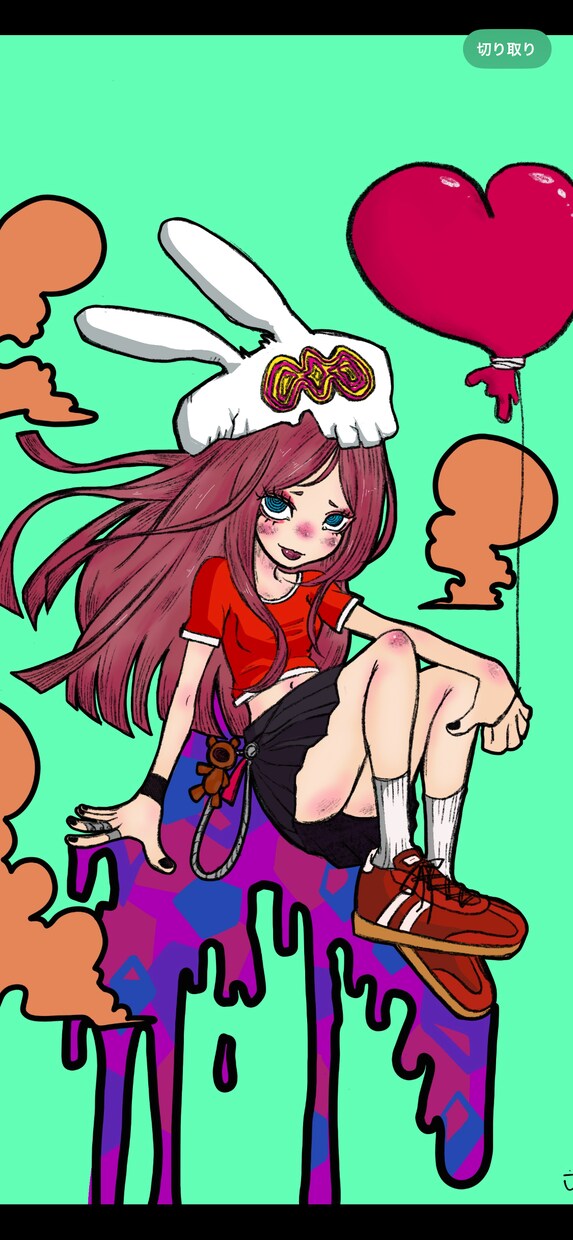 アイコンにも使いやすいポップなイラストかきます ビビットな色彩の女の子のイラストをかきます イメージ1