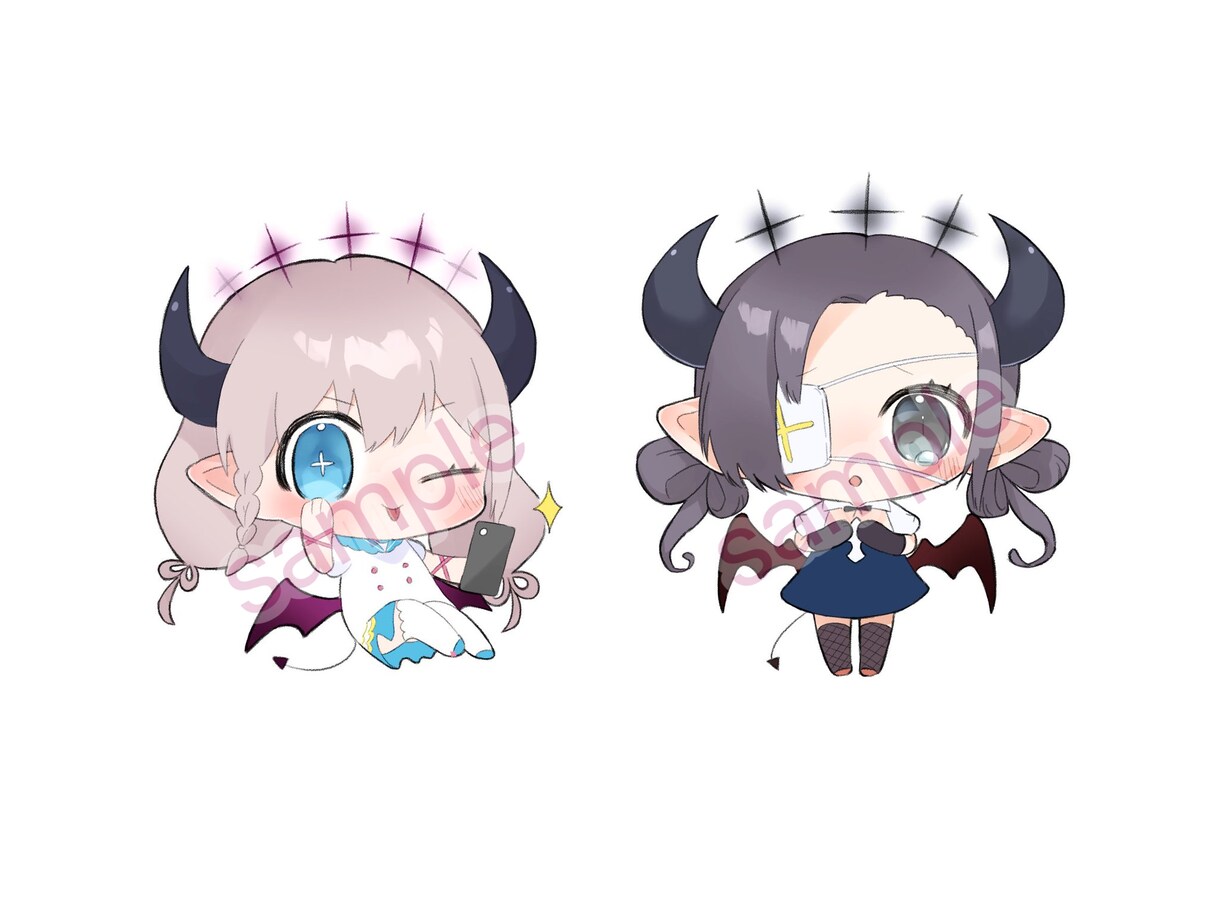 SDから一枚絵まで幅広く描きます 有名企業VTuberの配信サムネ採用経験あり、納品実績あり イメージ2
