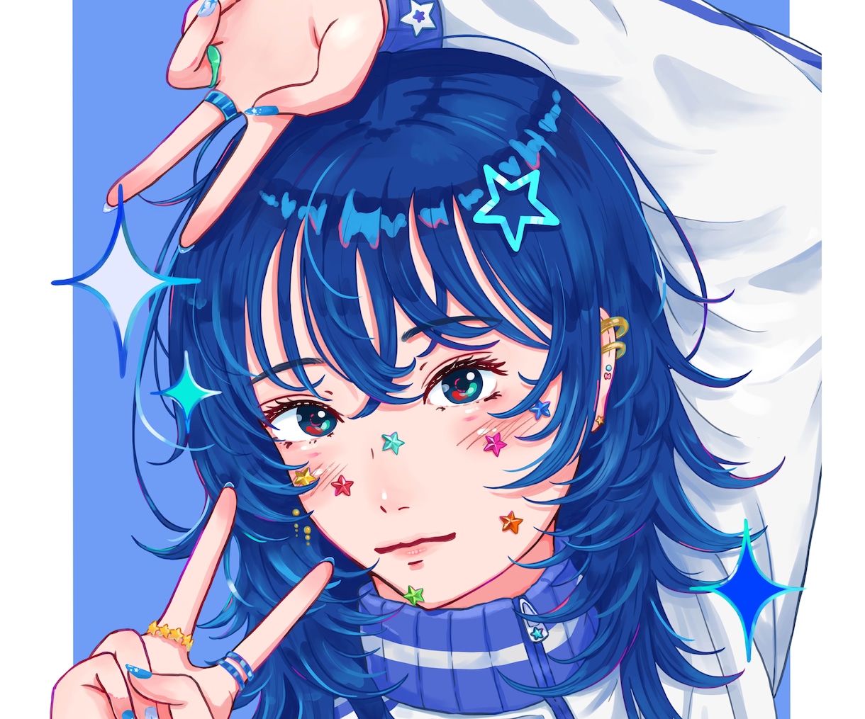 色鮮やかな個性輝くアイコンイラスト描きます 自分だけのアイコンが欲しい方へ イメージ1