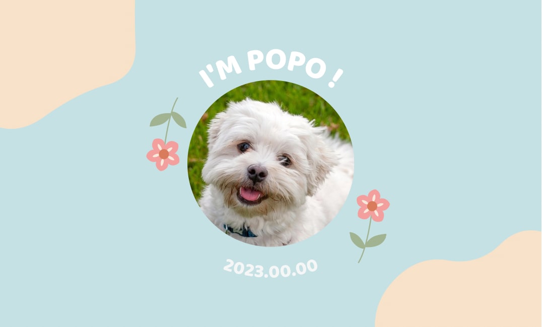 おしゃれなペット名刺作成します ペット写真で作る、やさしくておしゃれな名刺デザインです♬ イメージ2