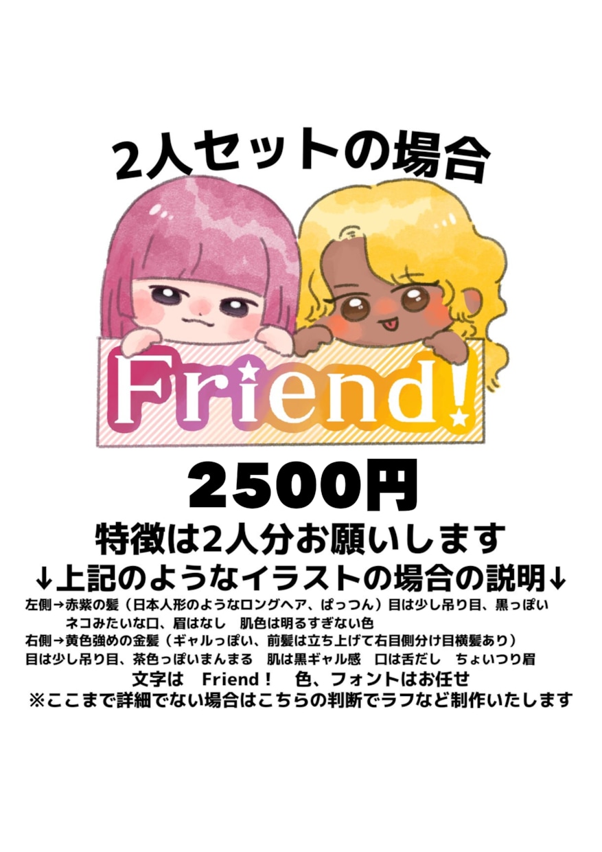 文字✖️ゆるもち似顔絵アイコンかきます 名前やお好きな文字とゆるっとした似顔絵のアイコンを制作します イメージ3
