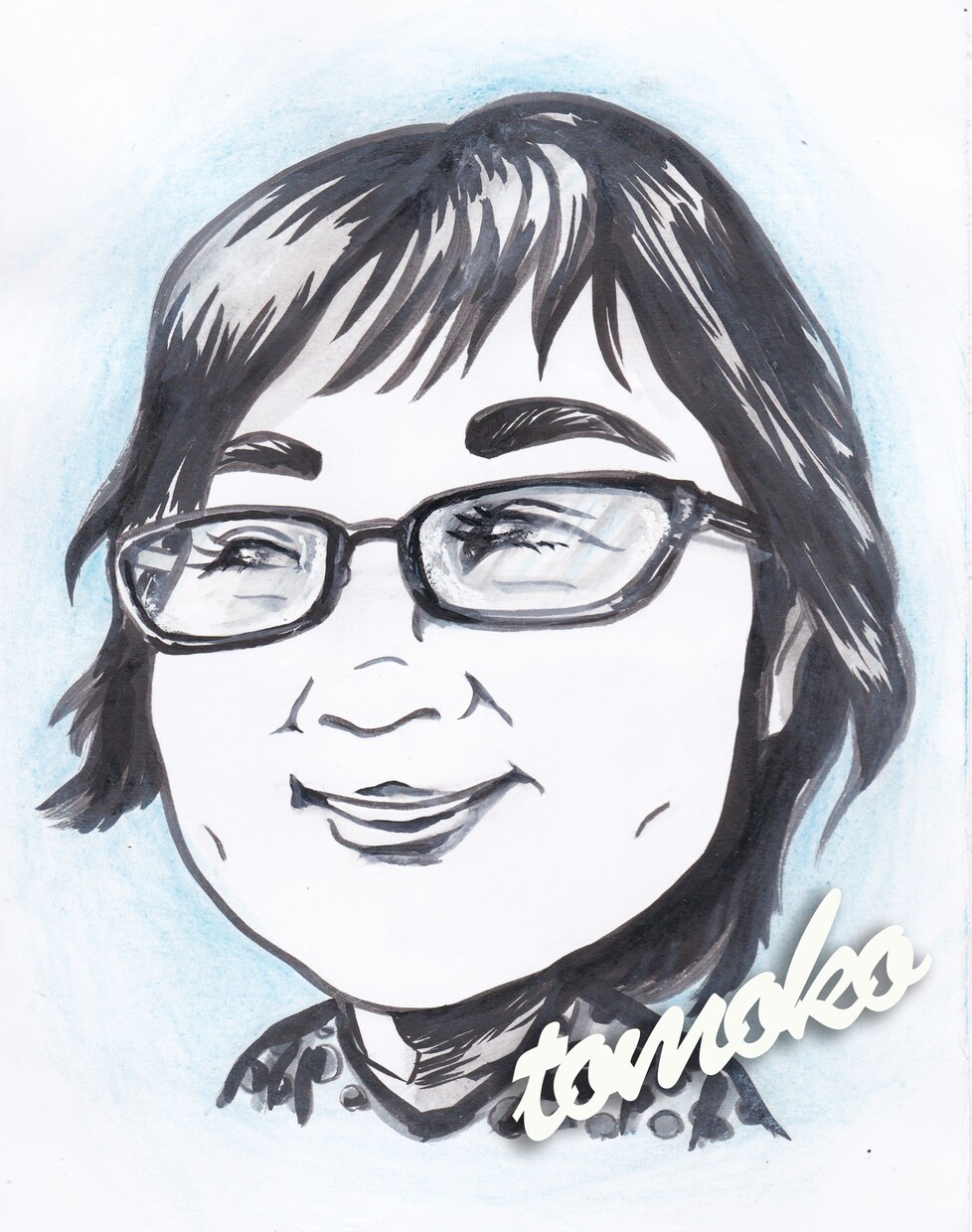 シロクロ似顔絵描きます ★ご自身の顔や大切な方の顔を描くお手伝いをします イメージ3