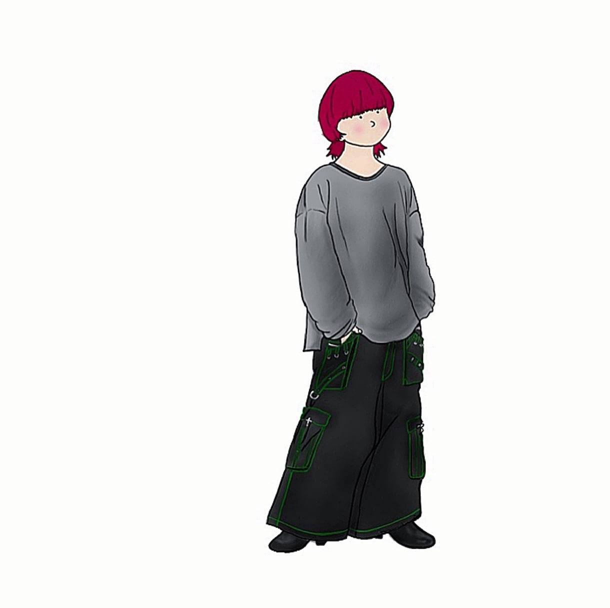 可愛らしいSNS用ファッションアイコン描きます 可愛いアイコンが欲しいけど似顔絵は。。。そんなあなたに！ イメージ1