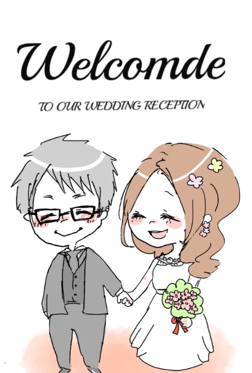 似顔絵、結婚式のウェルカムボードなどに使えます ゆるふわなイラストをあなたにお届けします♫ イメージ2