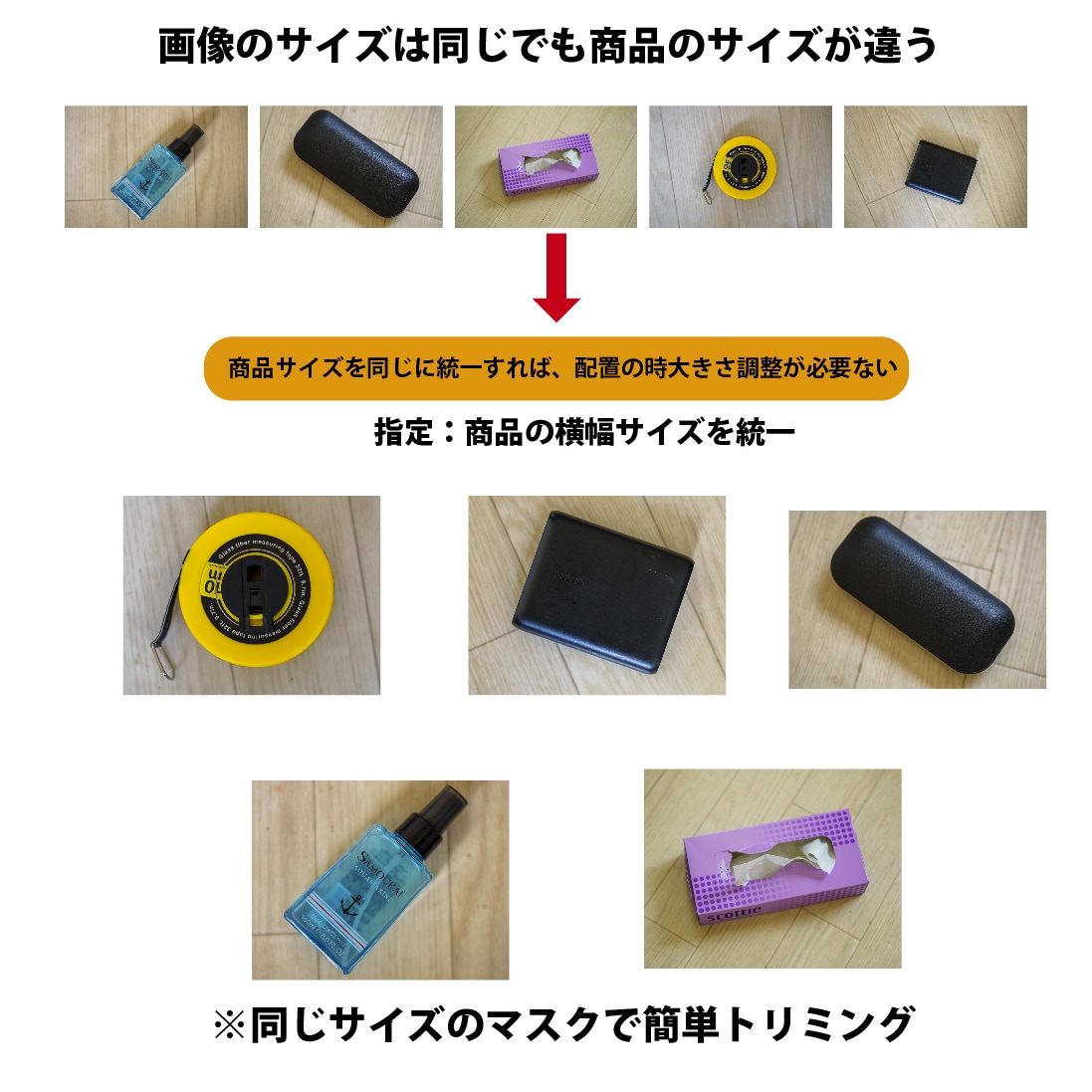 指定のサイズにリサイズします 顔、商品のサイズをすべて同じ大きさにします イメージ3