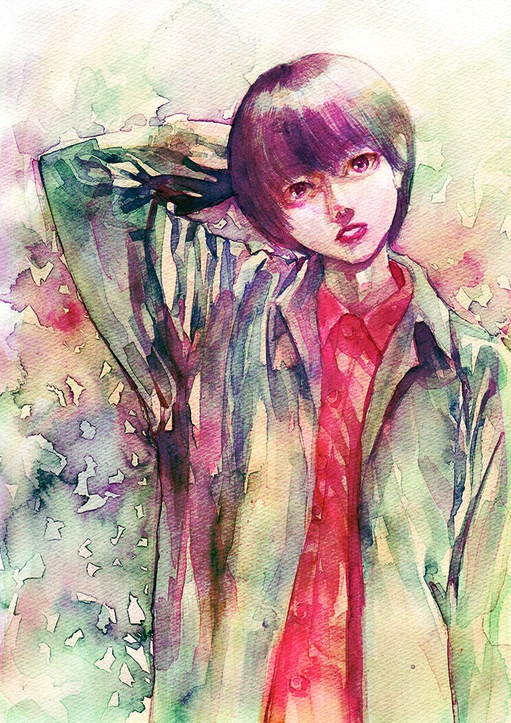 希少な――手描き水彩画：人物画お描きます 現在デジタルの絵が主流です。 私は手描きの水彩がかけます。 イメージ5
