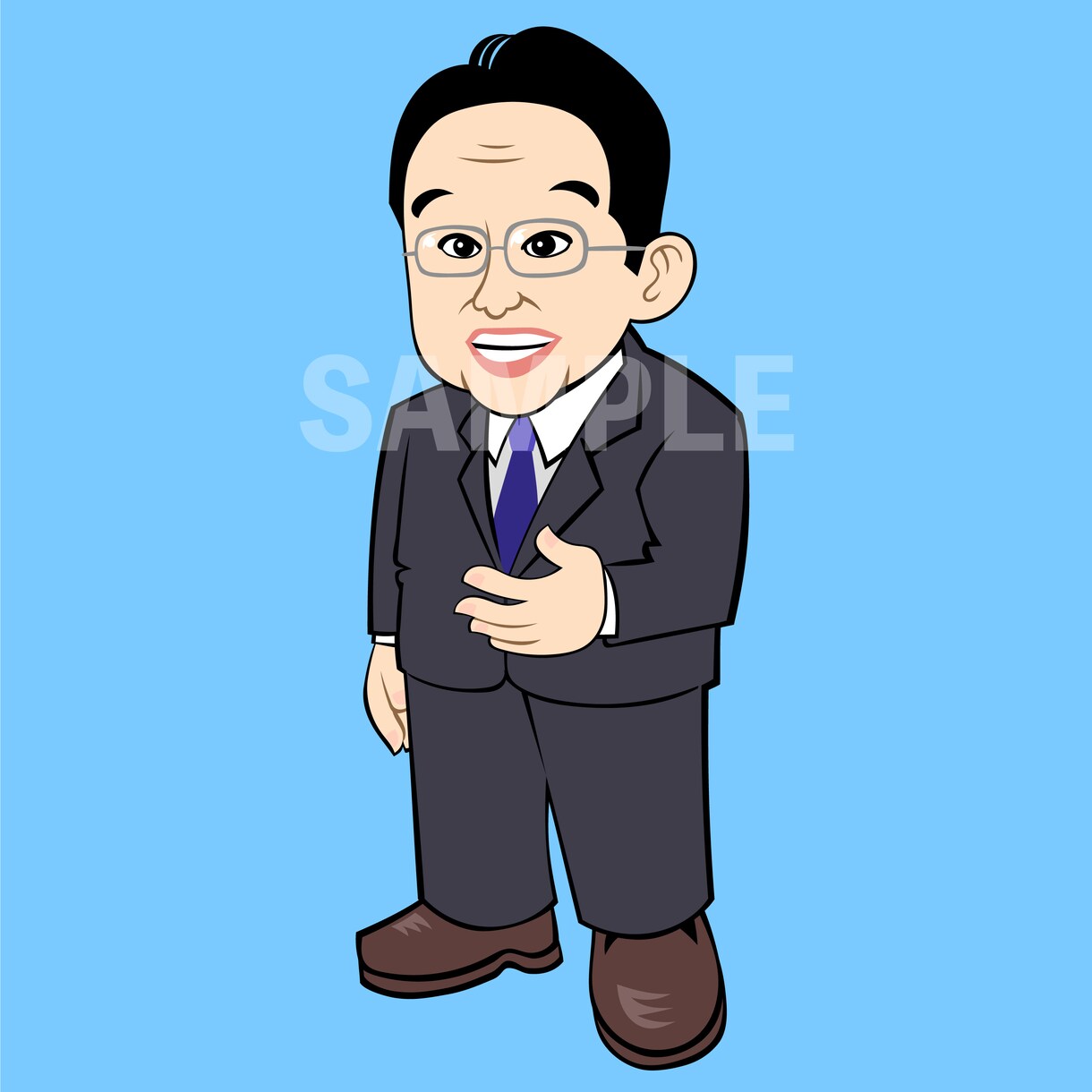 ３頭身デフォルメ似顔絵を描きます 程よくデフォルメされておりポップな印象です。 イメージ3