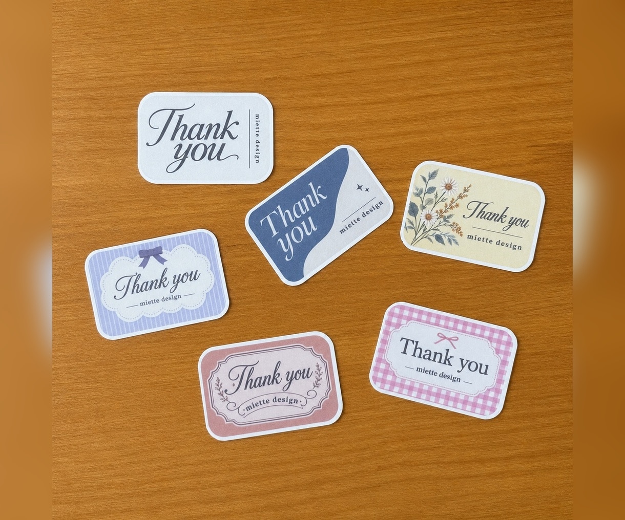 店名入りセミオーダー【ラベルシール】印刷発送します ショップ名入りThank youシールを84枚お届け イメージ3