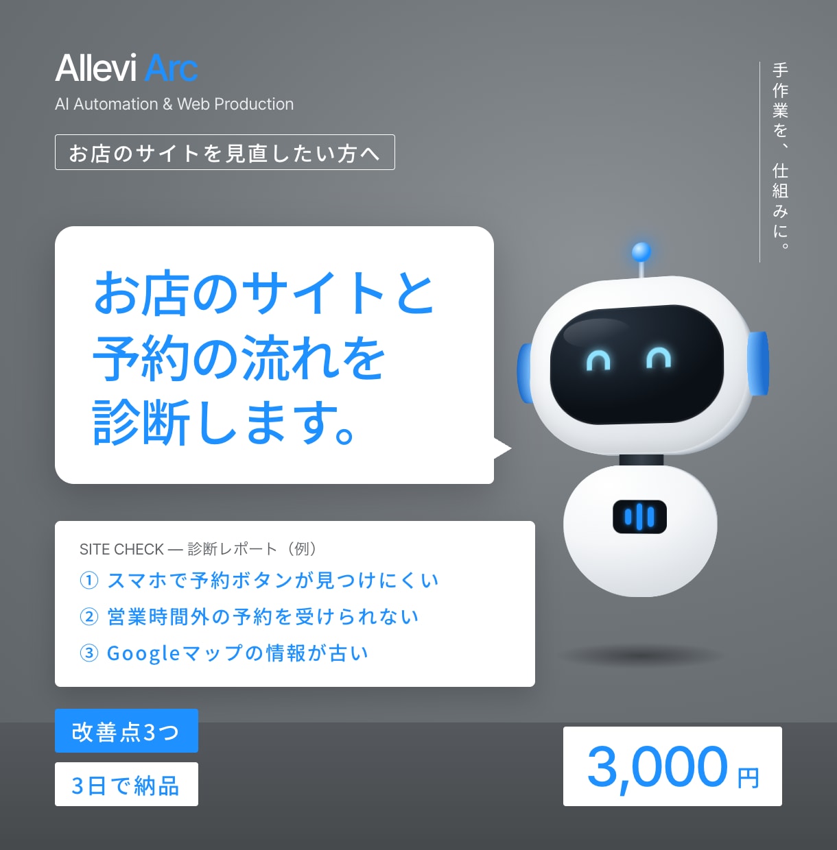 お店のサイトと予約の流れを診断します 改善点3つを画像つきで。スマホでの見え方も確認 イメージ1