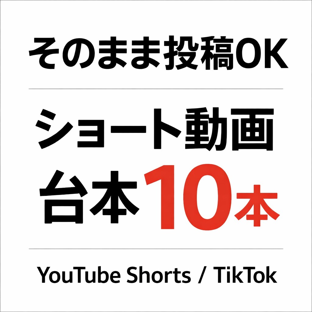 ショート動画用の台本を作成します そのまま投稿できる構成で迷わせません イメージ1