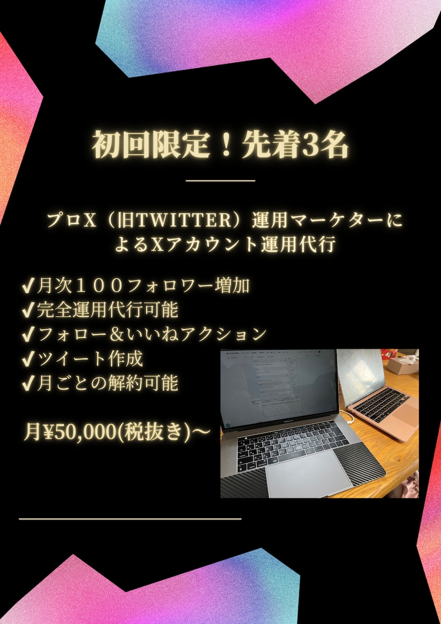 プロがTwitter(X)運用代行します 現SNS運用ベンチャー企業所属 プロのTwitter運用代行 イメージ1