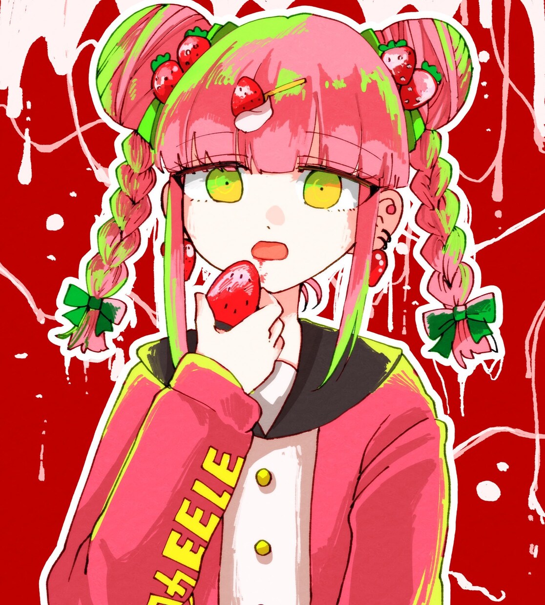 アイコン用やキャラクターデザイン等描きます インパクトのある配色で目を引くデザインが得意です イメージ1