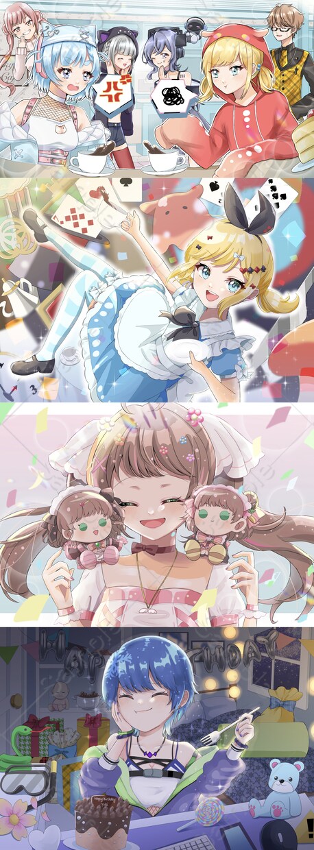 かわいいデジタルイラスト描きます サムネ、1枚絵など可愛いに全振りをしたイラストお任せ下さい。 イメージ5