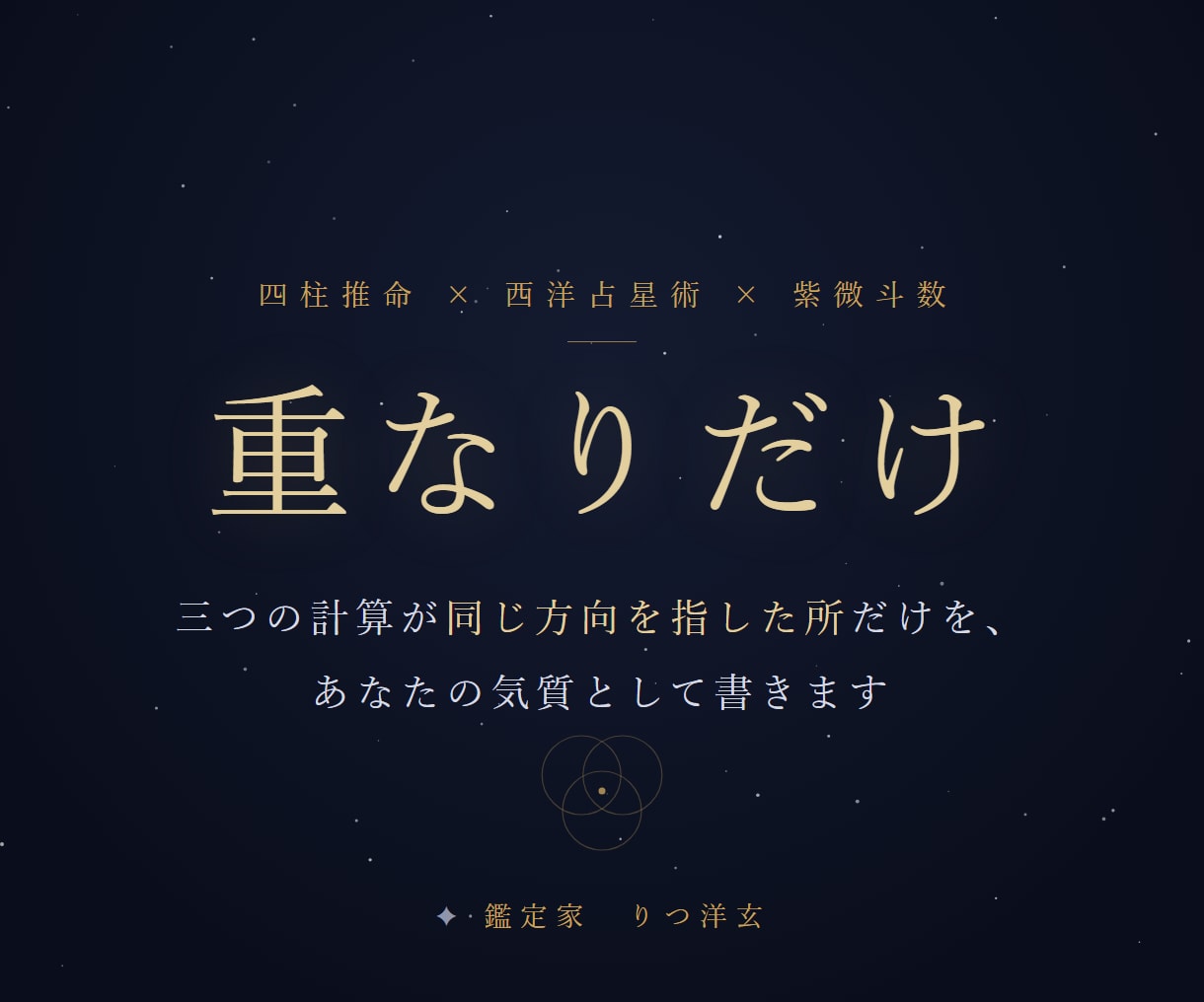 三占術が一致した点だけ、あなたの気質を書きます 四柱推命・西洋占星術・紫微斗数の重なりだけを1200字で イメージ1