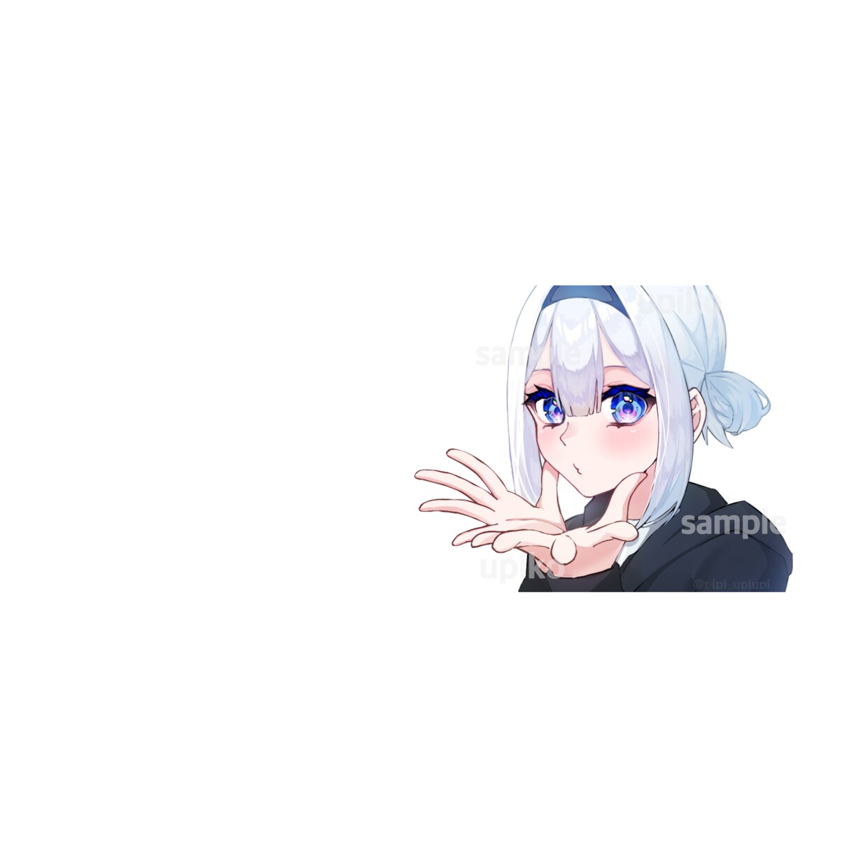 アニメ塗りでかわいい女の子描きます 立ち絵　アイコン　配信用イラスト　表情差分　歌ってみたサムネ イメージ6