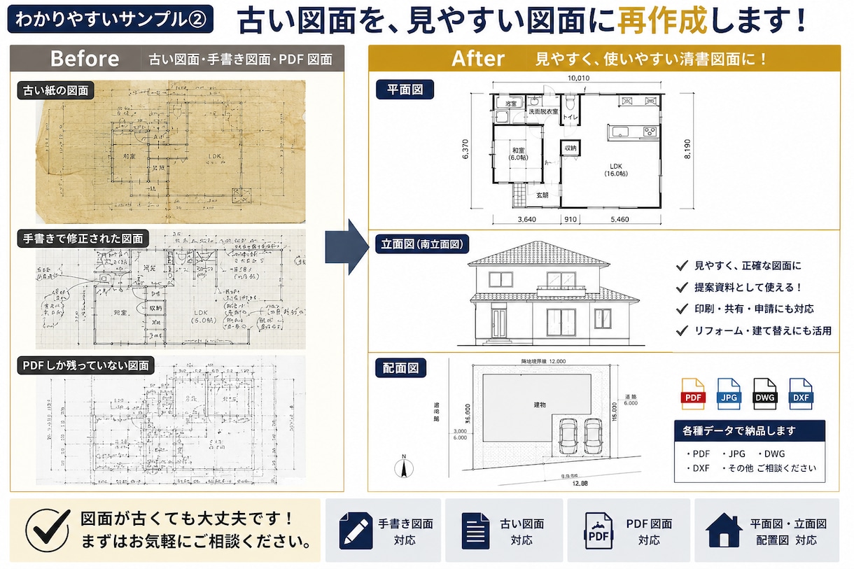 リフォーム完成パースを作成します 古い図面や写真から完成イメージを見える化 イメージ2