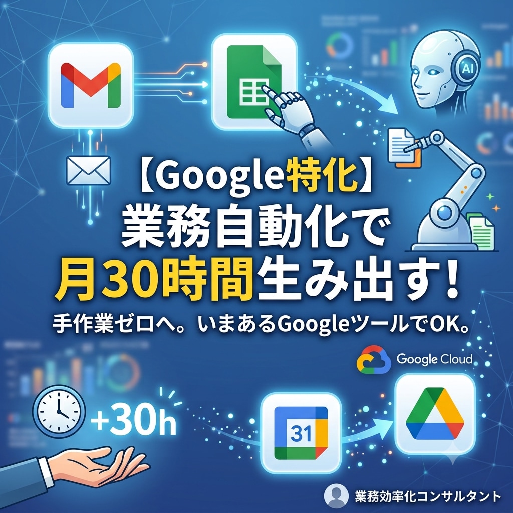 Google特化! 毎月の事務作業を自動化します 丸投げでOK。今あるGoogleツールで自動化実現！ イメージ1