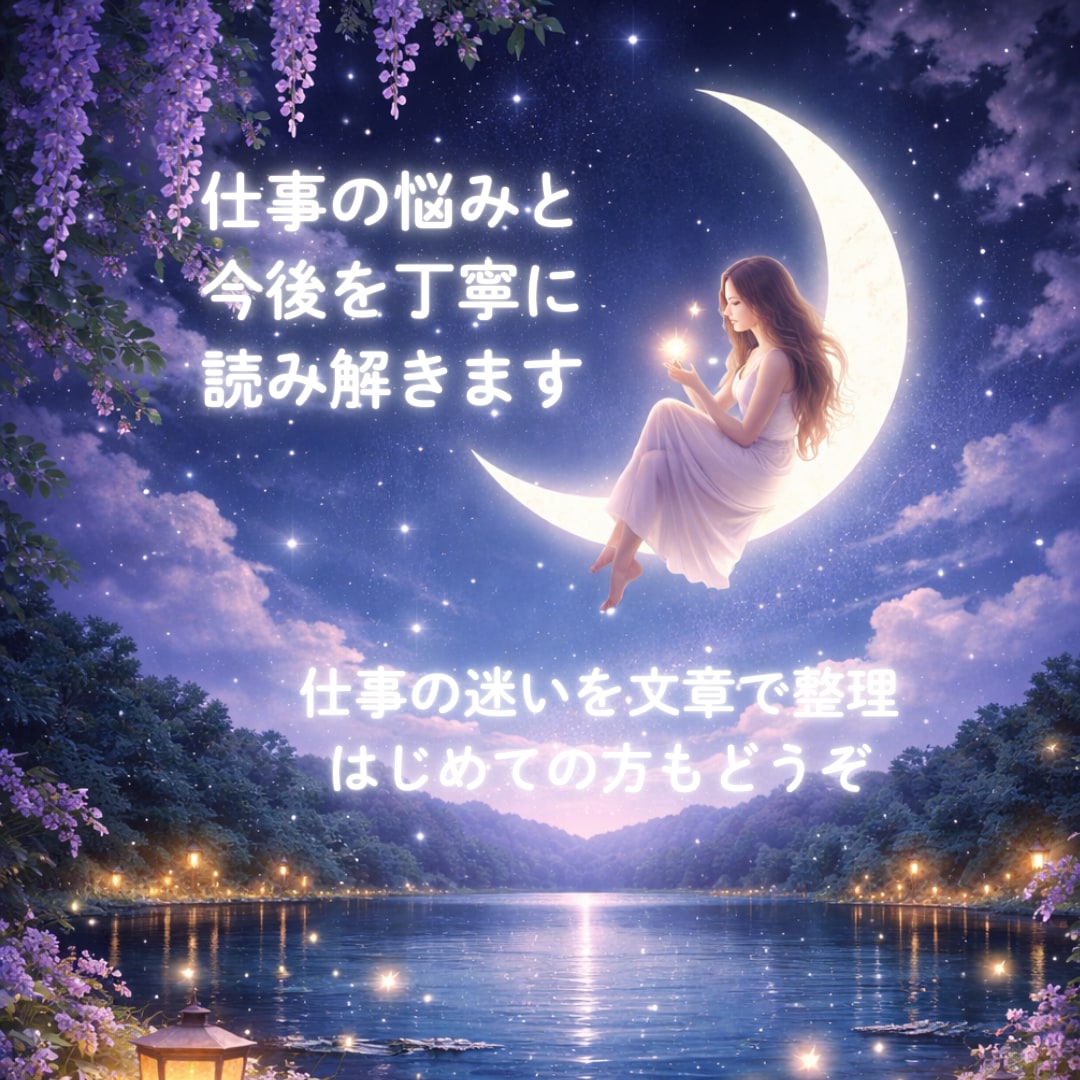 仕事の悩みと今後を丁寧に読み解きまます 数秘術とルノルマンであなたの一歩を応援します イメージ1