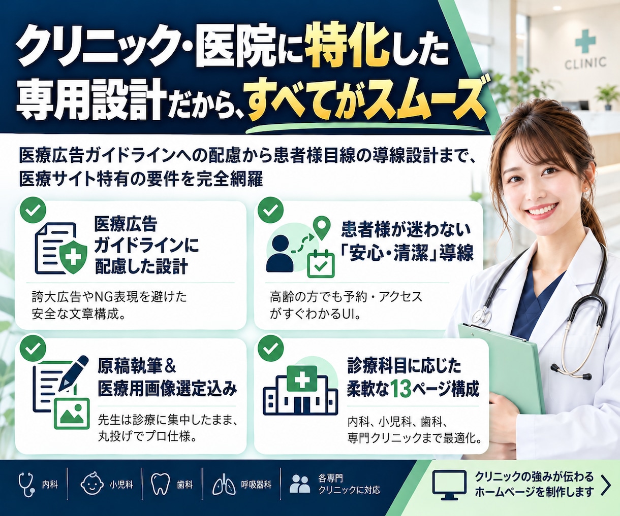 SEOに強いクリニック専用ホームページを制作します ココナラ最安値！集客できる検索に強いワードプレスサイトを作成 イメージ8