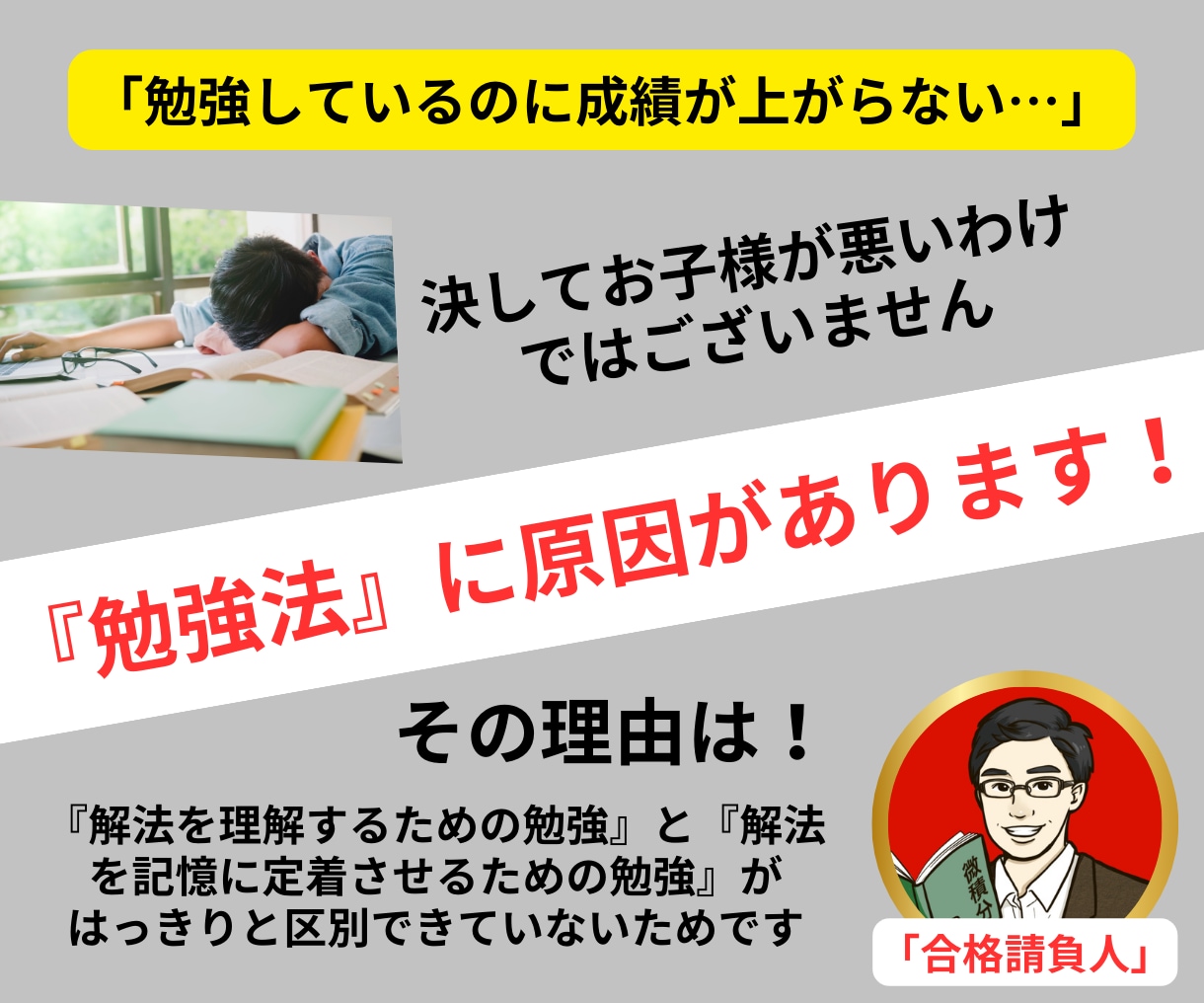 合格請負人が高校生の学習を長期的にサポートします 勉強しているのになかなか成績が上がらないと悩む高校生へ イメージ2