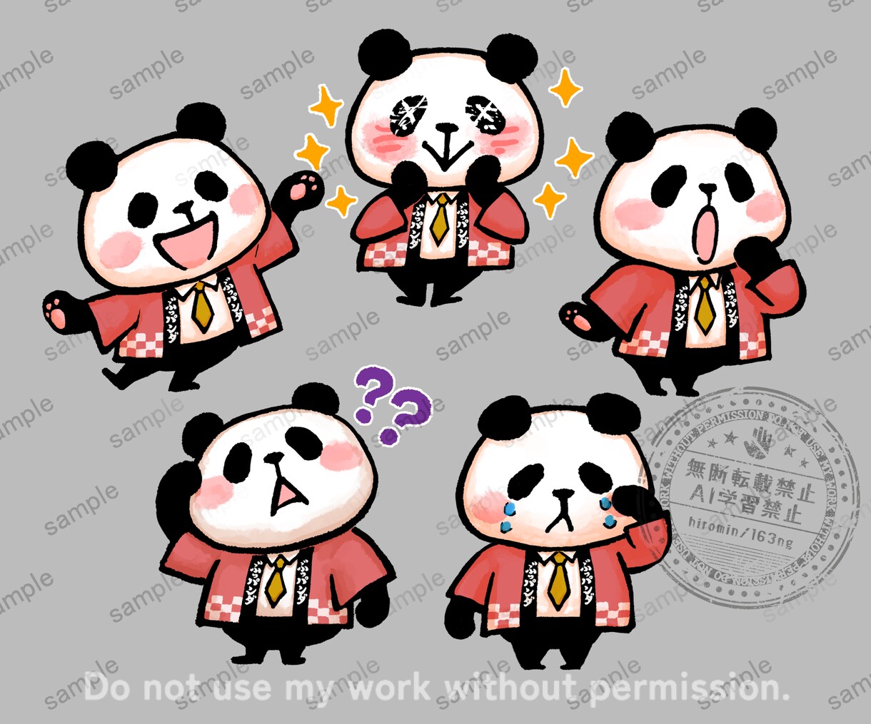 商用･二次利用料込❣️ゆるミニキャラ描きます アイコン､挿絵､シール､アクキーに✨似顔絵､ペア画も❤️ イメージ5