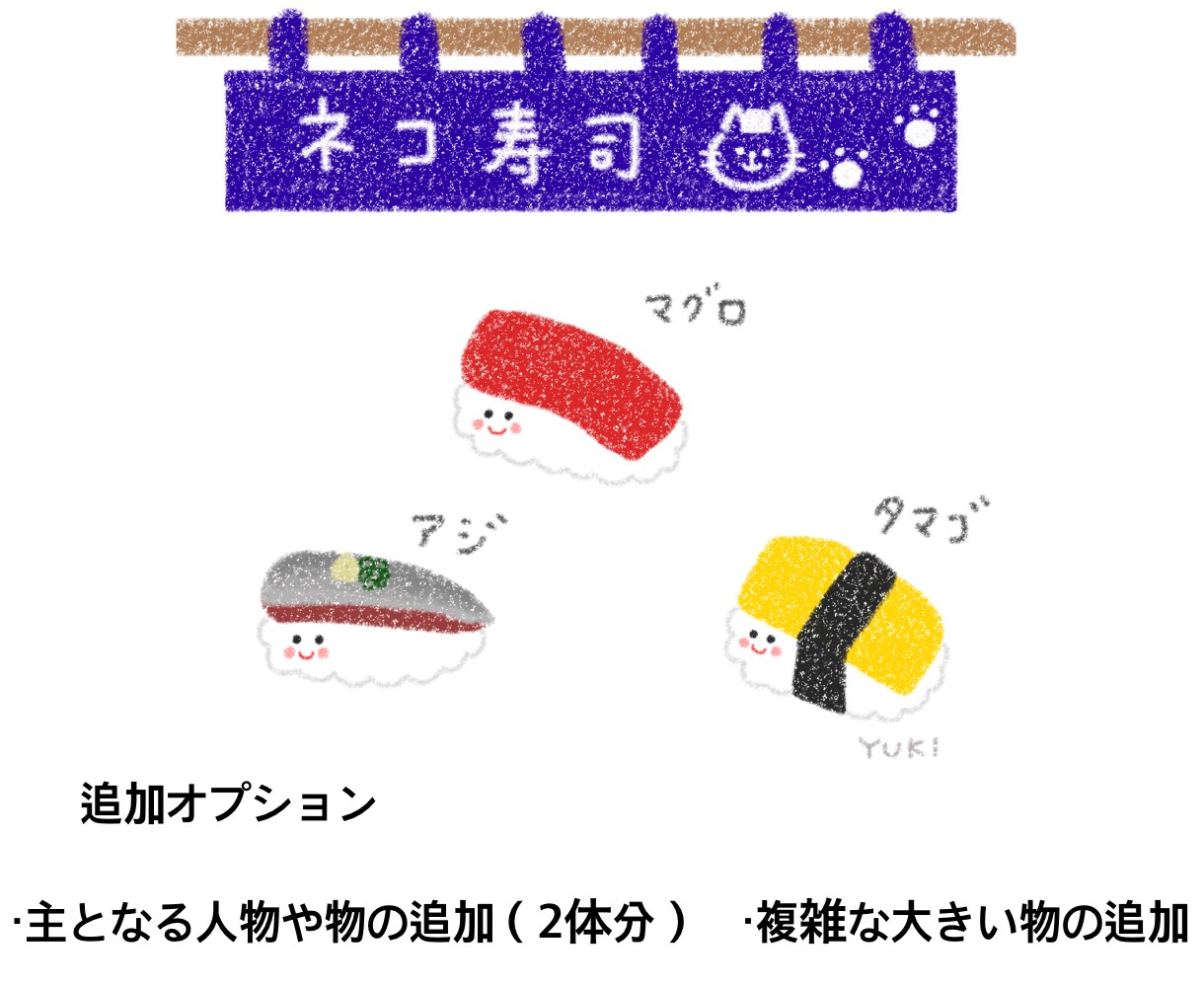 鉛筆で描いたような手描きのイラストお描きします 人や動物、食べ物など可愛いイラストをお描きします。 イメージ5