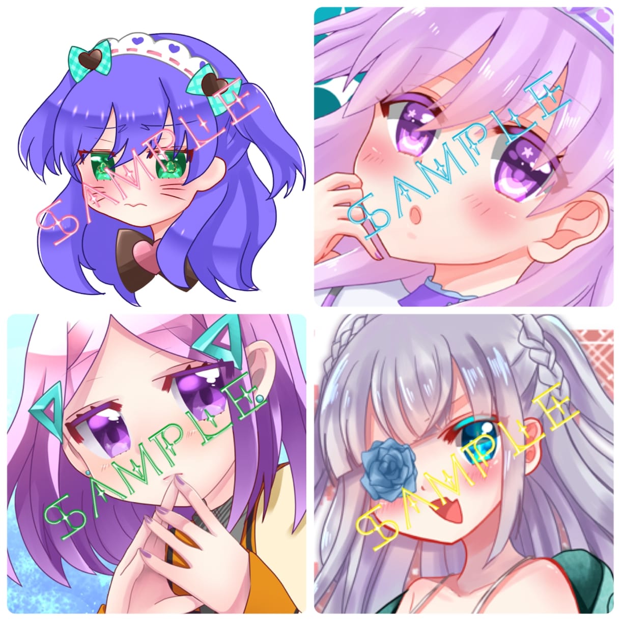 キラキラでかわいいイラストお描きします SNS等のアイコンにおすすめ！ イメージ2